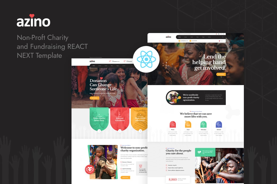 Download Azino - React Next Nonprofit Charity Template