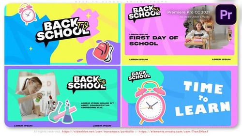 Download Back to School Bright Promo Premiere Pro Template