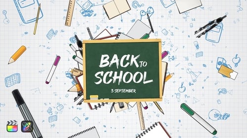 Download Back To School Logo Reveal | FCPX & Apple Motion Apple Motion Template