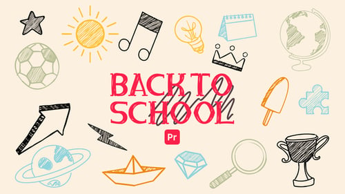 Download Back to School Scribble Icons for Premiere Pro Premiere Pro Template