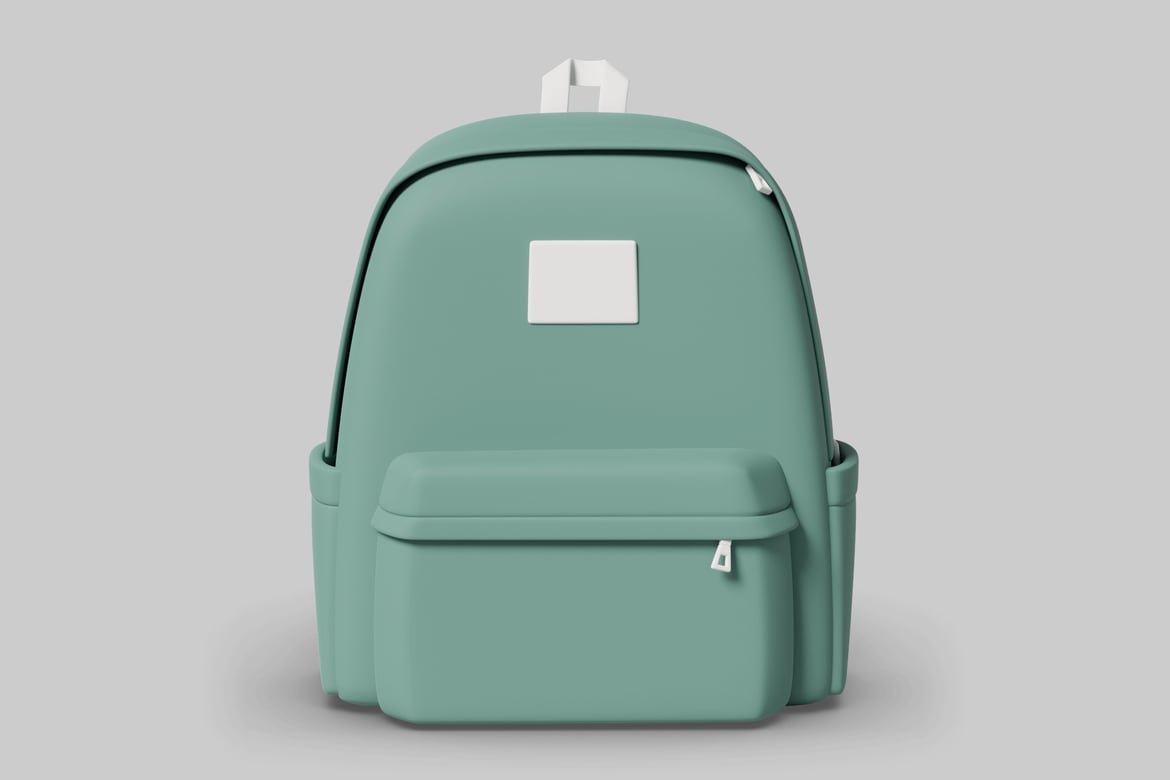 Download Backpack with front pocket 3D Model