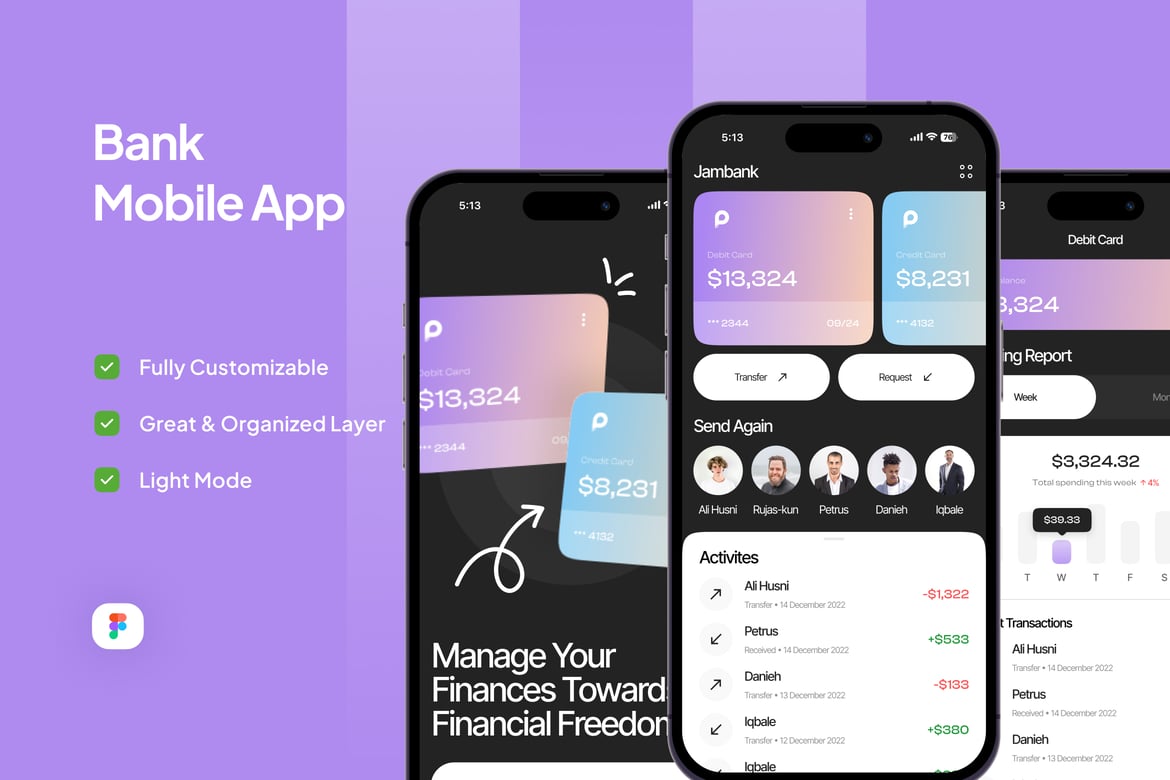 Download Bank Mobile App - Jambank Figma Design