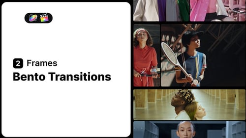 Download Bento Transitions 2 Frames for FCPX Apple Motion Template