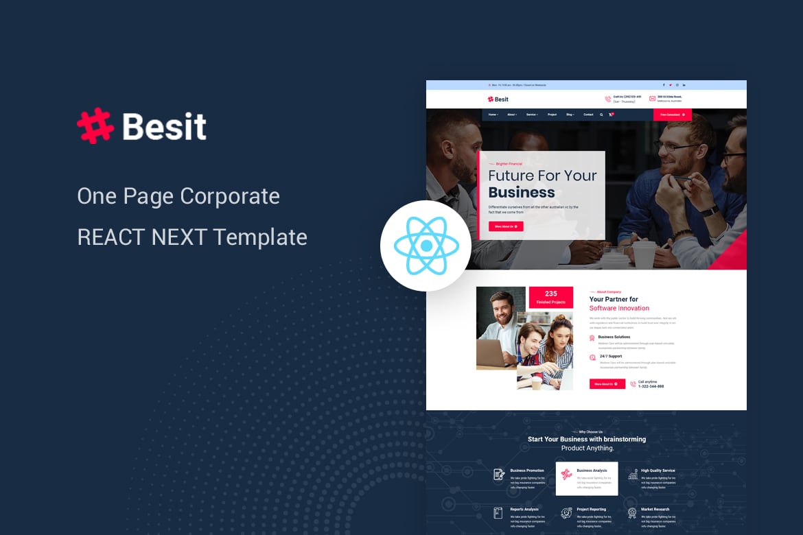 Download Besit - React Next Corporate Page Template