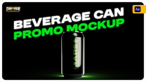 Download Beverage Can Promo Mockup After Effect Template