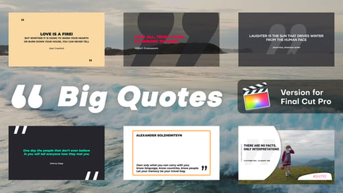 Download Big Quotes | Final Cut Pro X Apple Motion Template