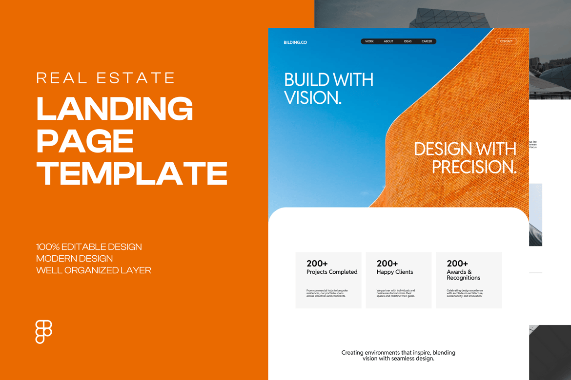 Download Bilding - Landing Page Template Figma Design