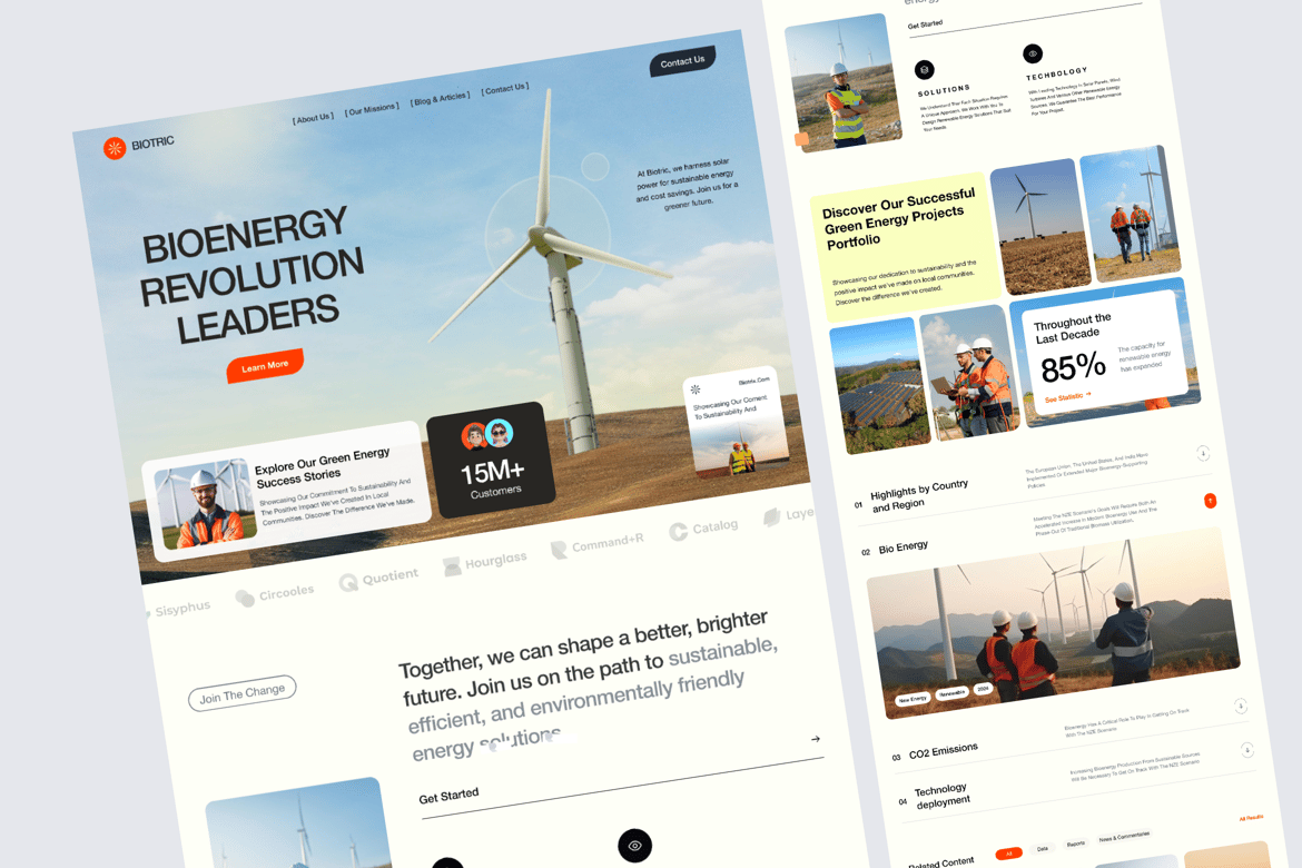 Download BIOTRIC - BIo energy Website Figma Design