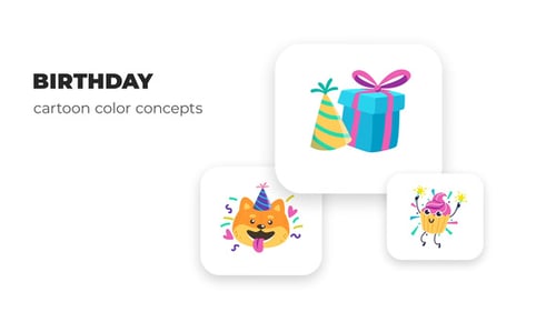 Download Birthday - Cartoon Color Concepts After Effect Template