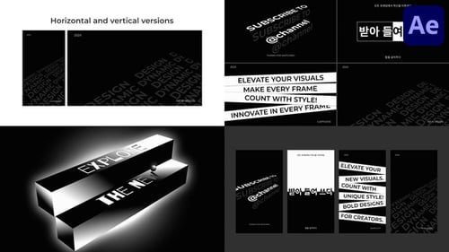 Download Black And White Typography for After Effects After Effect Template