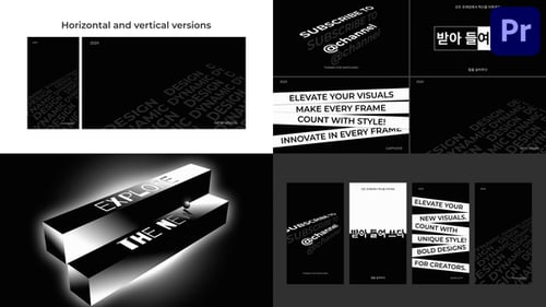 Download Black And White Typography for Premiere Pro Premiere Pro Template