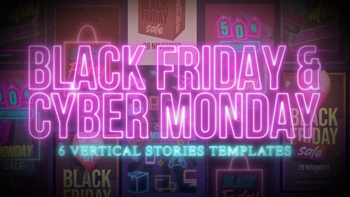 Download Black Friday and Cyber Monday Stories After Effect Template