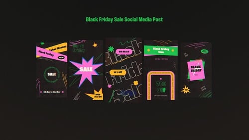 Download Black Friday Sale Social Media Post Mogrt Premiere Pro Template