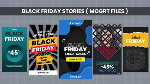 Download Black Friday Sales - Mogrt Stories Premiere Pro Template