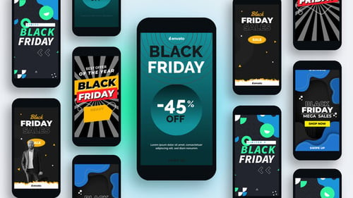 Download Black Friday Sales - Promo Stories After Effect Template