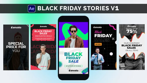 Download Black Friday Sales Stories - Typography After Effect Template