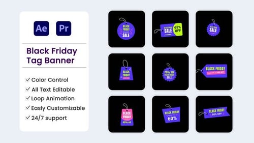 Download Black Friday Tag Banner After Effect Template