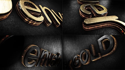 Download Black Gold Logo After Effect Template