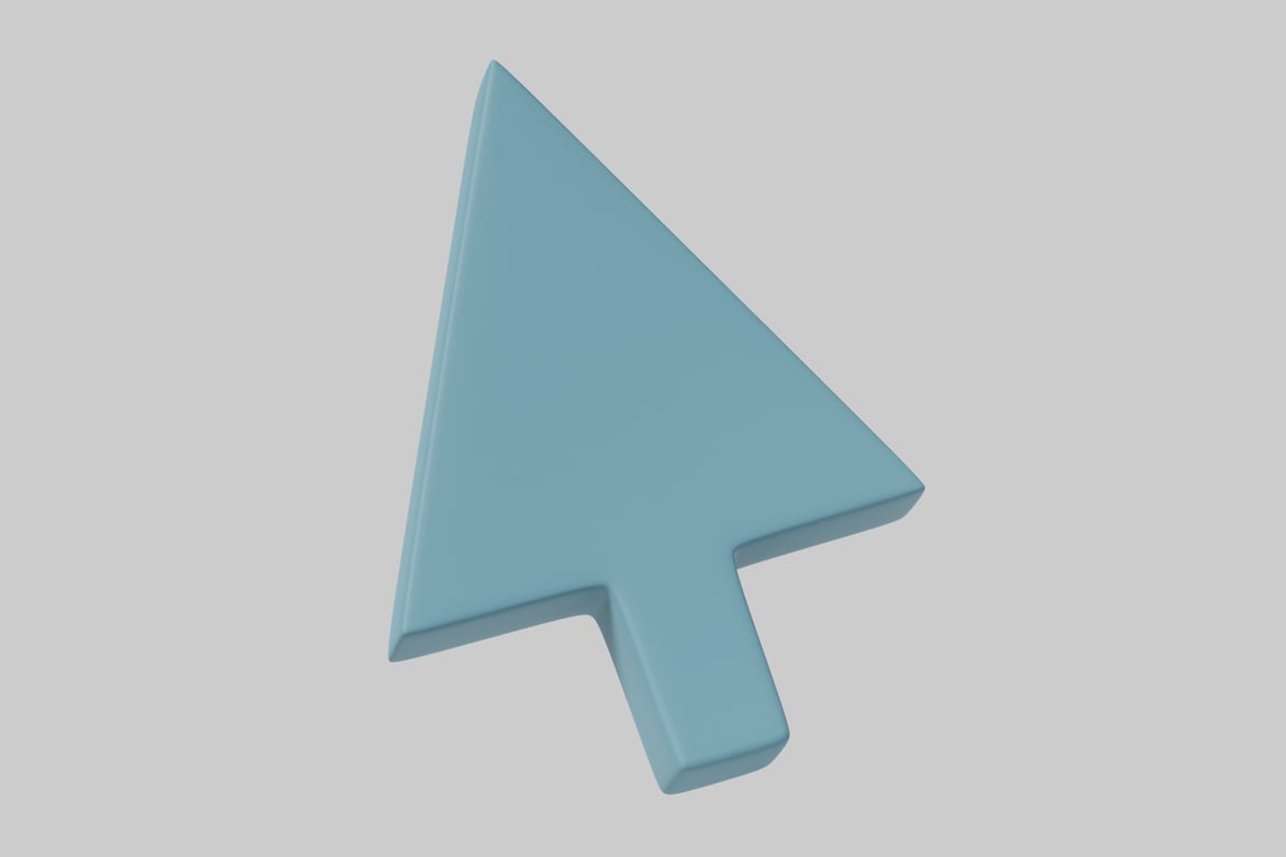 Download Blue arrow shape 3D Model