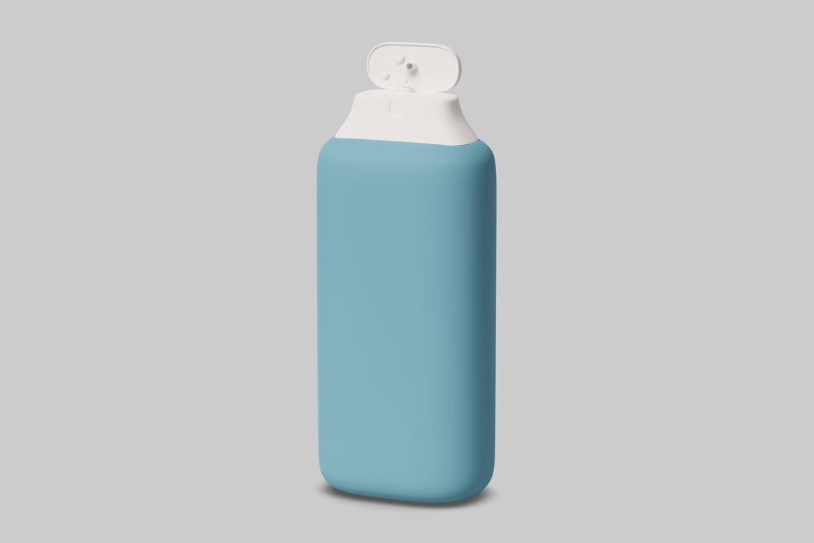 Download Blue cylindrical object with white cap. 3D Model