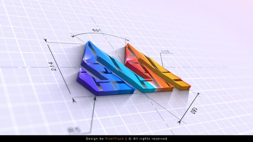 Download Blueprint Logo Reveal 3D After Effect Template