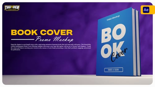 Download Book Cover Promo Mockup After Effect Template