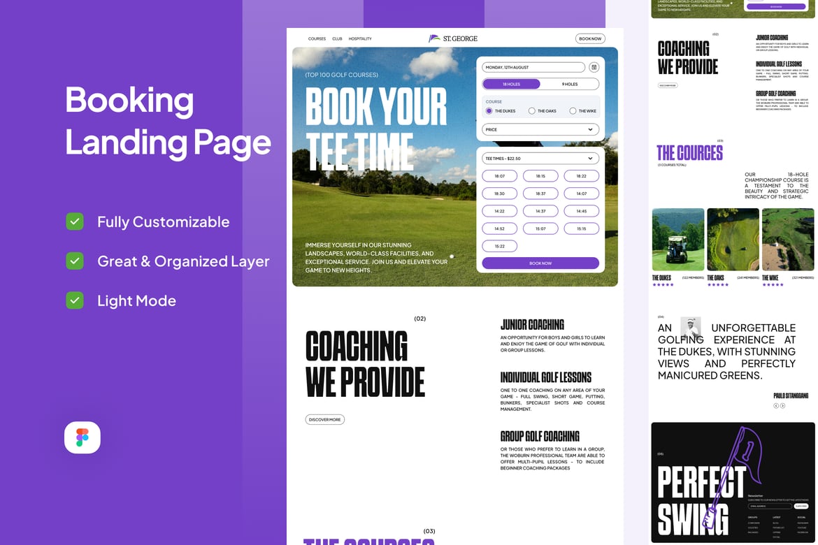 Download Booking Page - St. George Figma Design