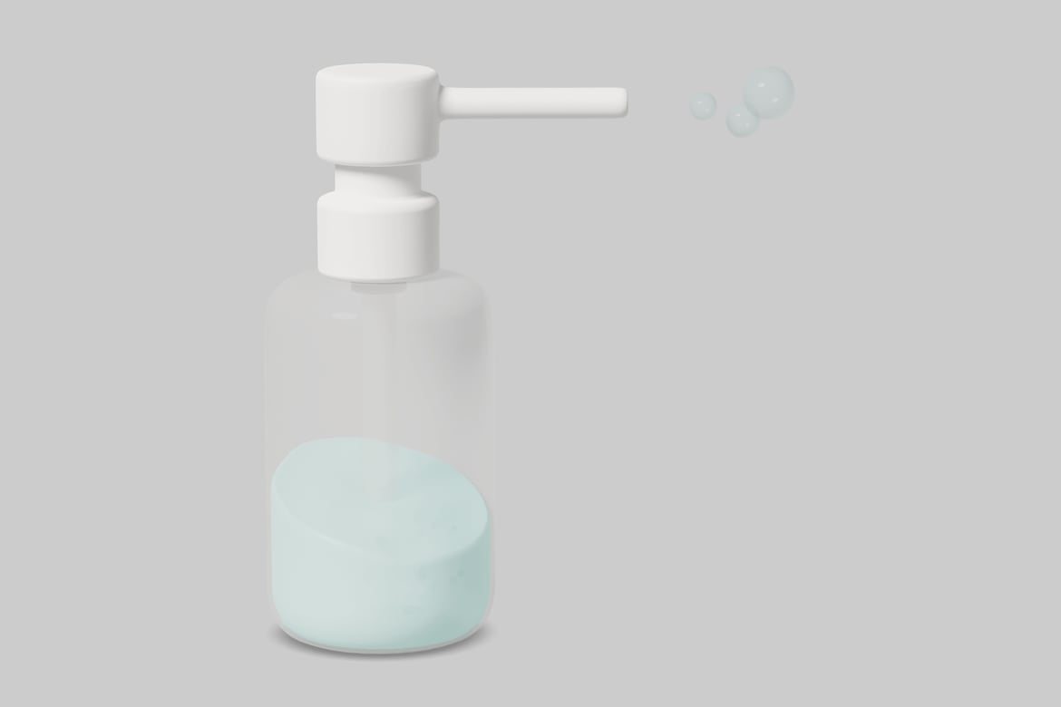 Download Bottle with a Pump Dispenser 3D Model