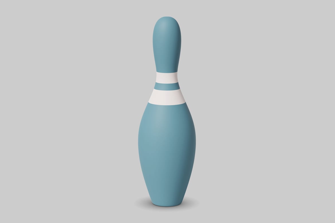 Download Bowling pin with a distinctive design 3D Model