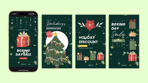 Download Boxing Day Sale Instagram Story After Effect Template