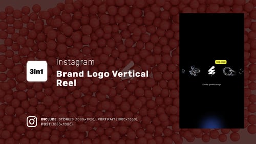 Download Brand Logo Vertical Reel After Effects Template