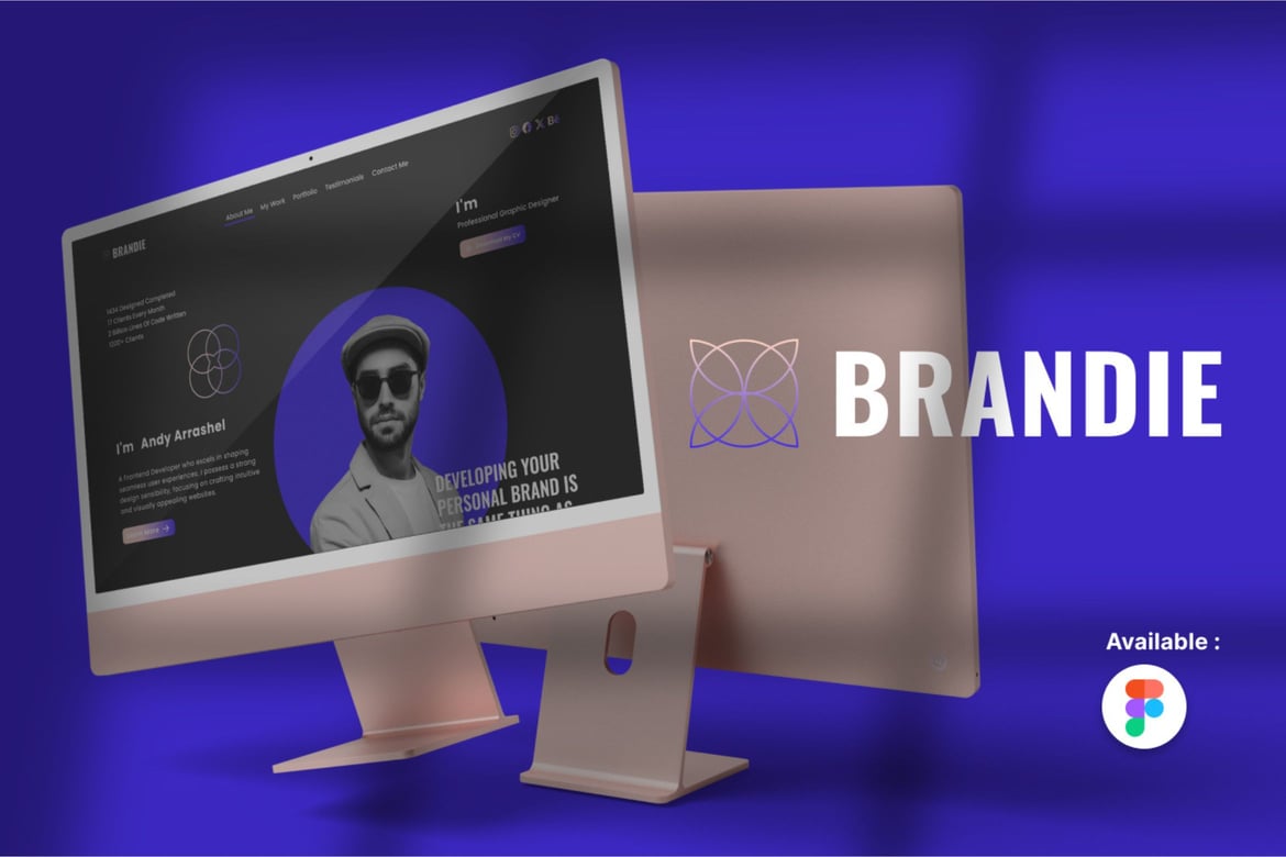 Download Brandie - Personal Branding Landing Page Figma Design