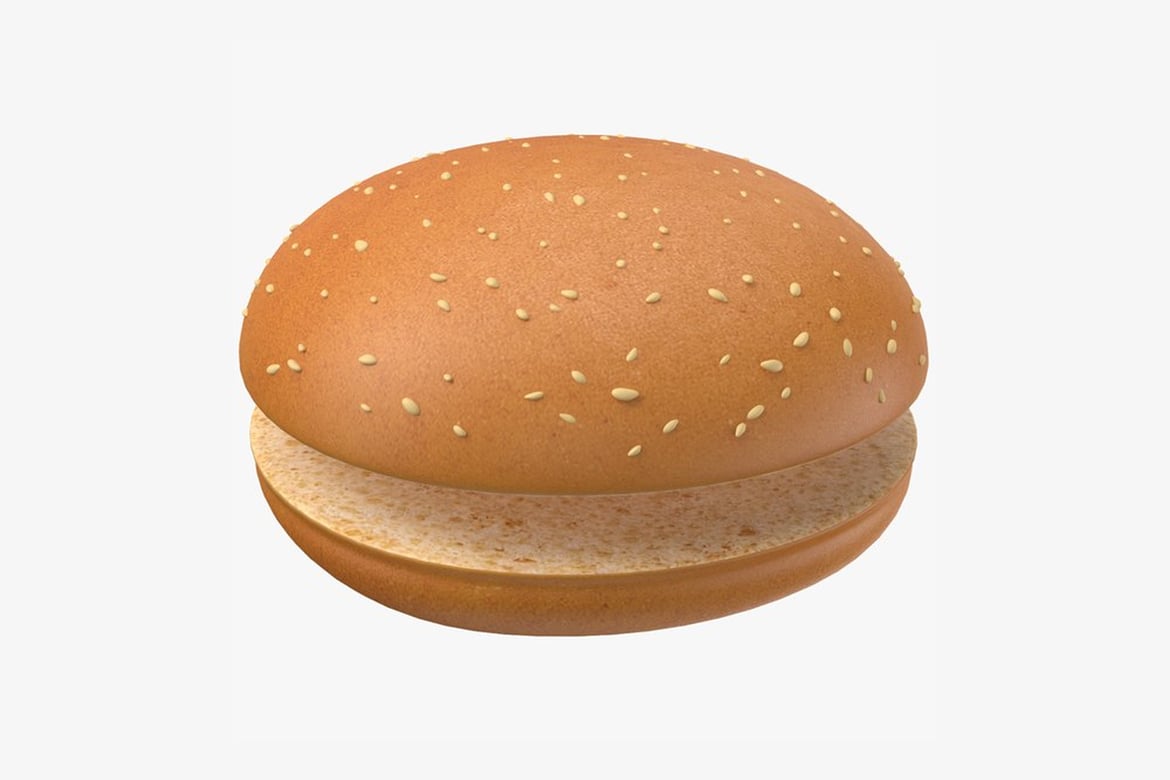 Download Bread, Hamburger Bun Textural Study 3D Model