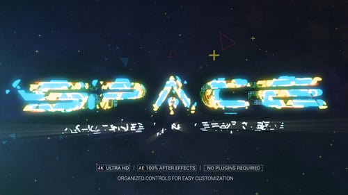 Download Broken Space Logo Reveal After Effect Template