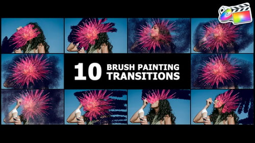 Download Brush Painting Transitions | FCPX Apple Motion Template