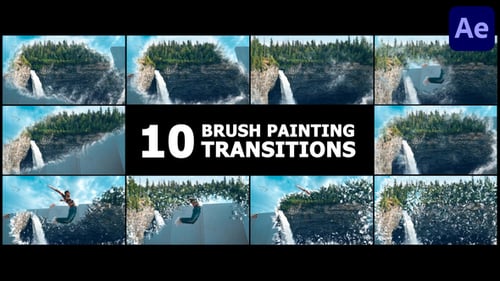 Download Brush Painting Transitions for After Effects After Effect Template