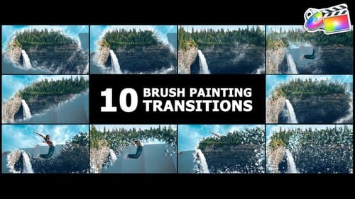 Download Brush Painting Transitions for FCPX Apple Motion Template