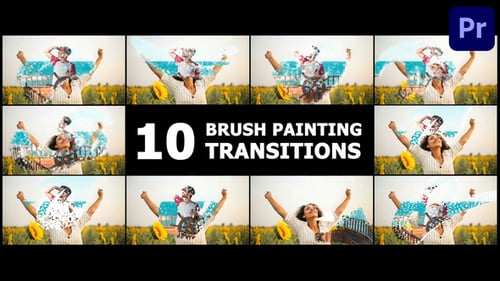 Download Brush Painting Transitions | Premiere Pro MOGRT Premiere Pro Template