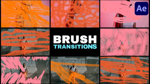 Download Brush Transitions for After Effects After Effect Template