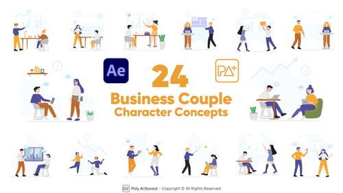 Download Business Couple Character Concepts For After Effects After Effect Template