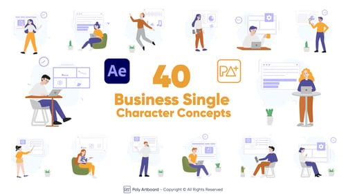 Download Business Single Character Concepts For After Effects After Effect Template