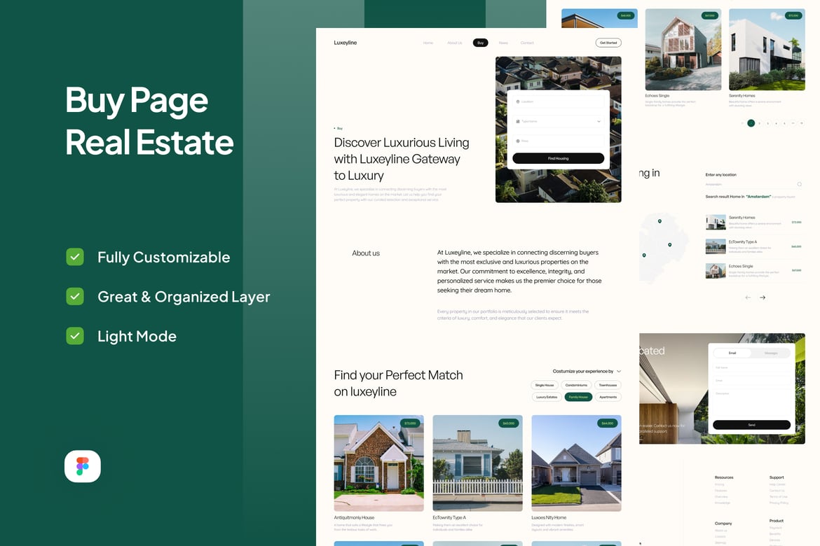 Download Buy Page Real Estate - Luxeyline Figma Design