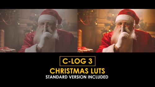 Download C-Log3 Christmas and Standard Color LUTs Apple Motion Template