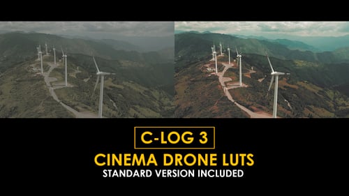 Download C-Log3 Cinema Drone and Standard Color LUTs Apple Motion Template