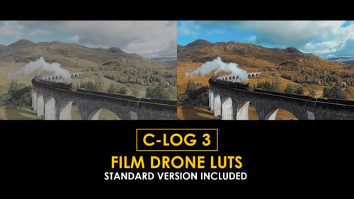 Download C-Log3 Film Drone and Standard Color LUTs Apple Motion Template