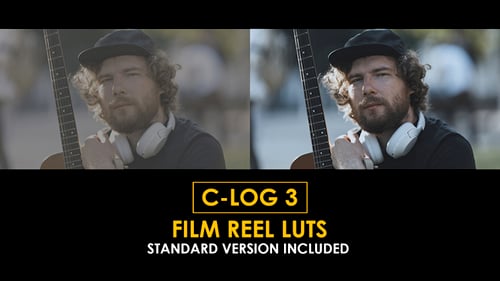 Download C-Log3 Film Reel and Standard Color LUTs Apple Motion Template