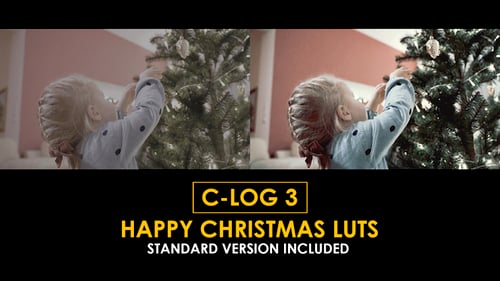 Download C-Log3 Happy Christmas and Standard Color LUTs Apple Motion Template