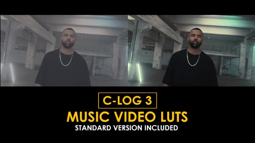 Download C-Log3 Music video and Standard Color LUTs Apple Motion Template