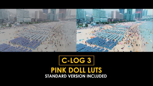 Download C-Log3 Pink Doll and Standard Color LUTs Apple Motion Template