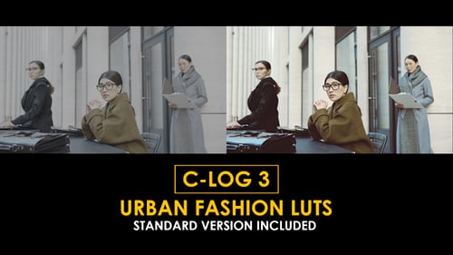 Download C-Log3 Urban Fashion and Standard Color LUTs Apple Motion Template